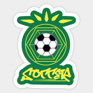 Soccer - Football In Unity Yellow Sticker